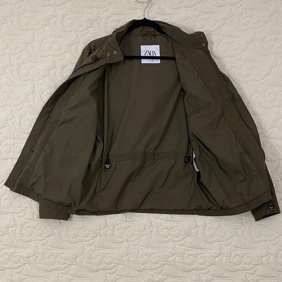 Zara Military Jacket Mens Size Medium Hooded - Picture 2 of 15